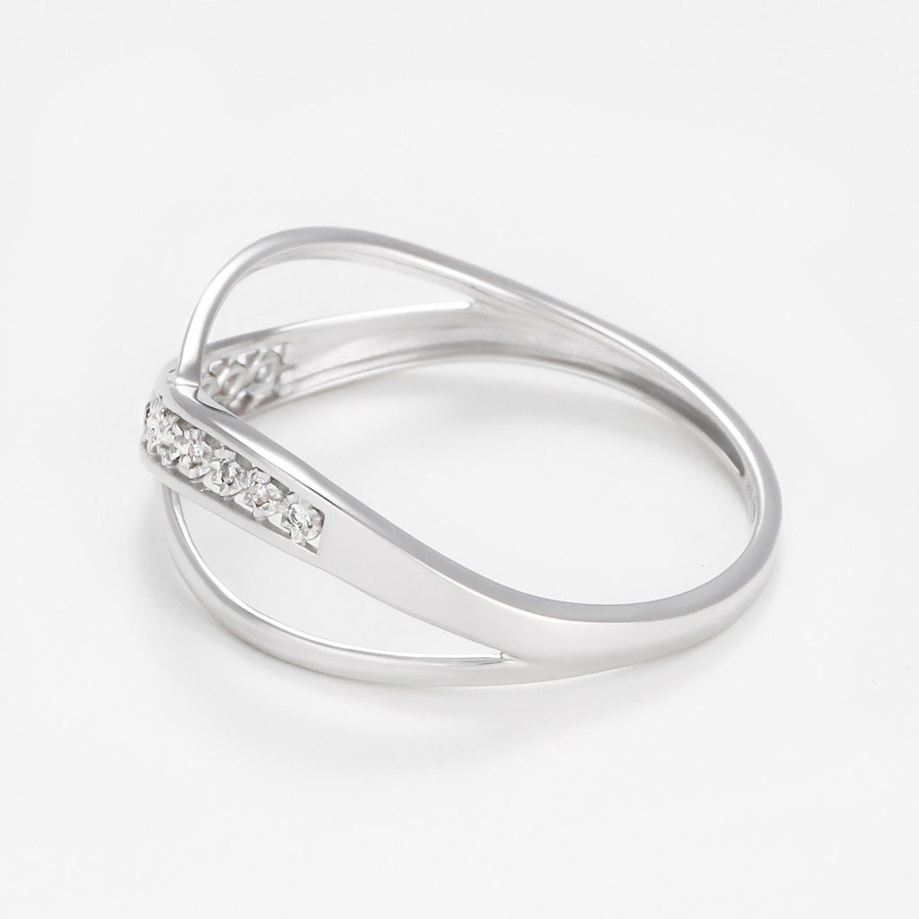 Bague "Liée" D0,02/12 - Or Blanc