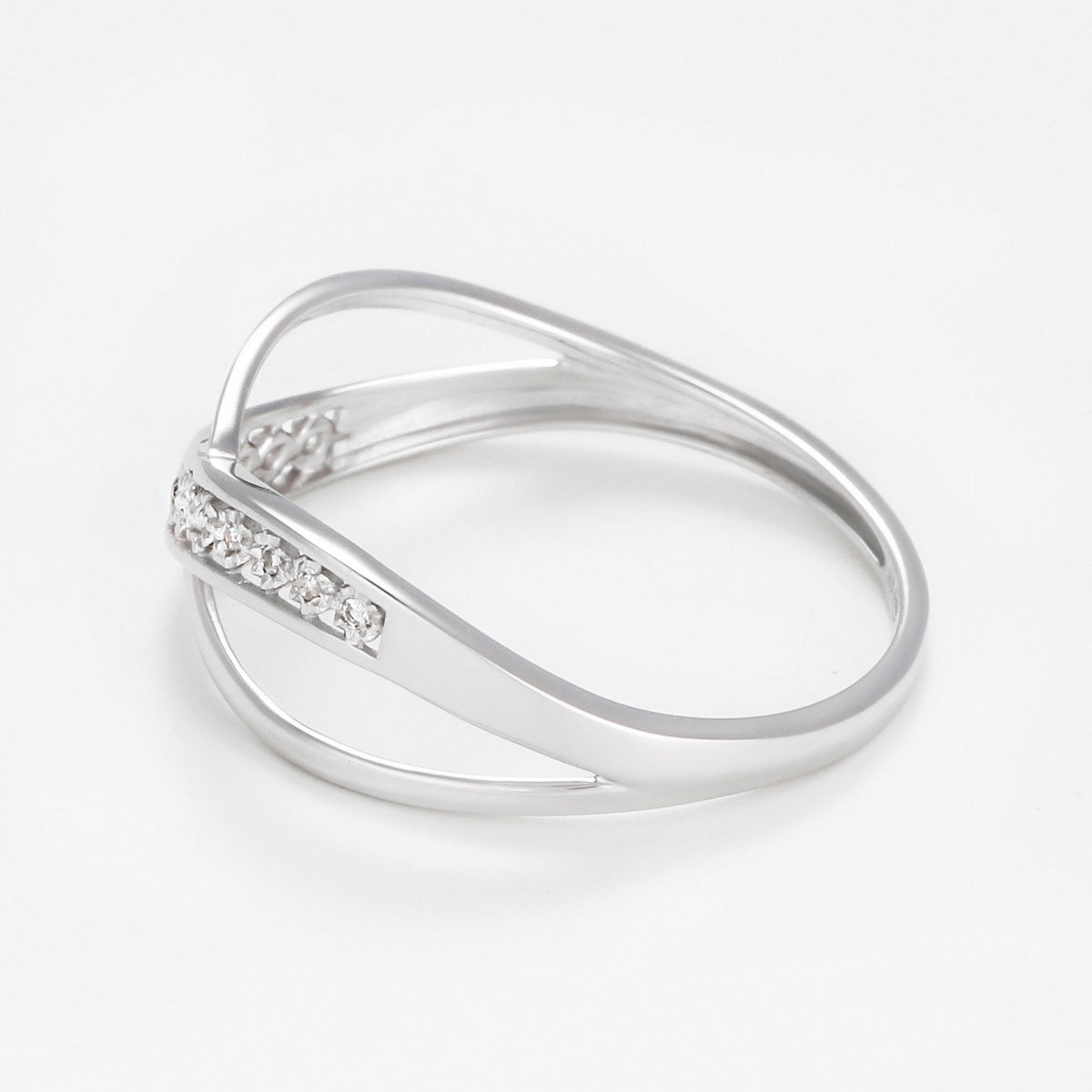 Bague "Liée" D0,02/12 - Or Blanc