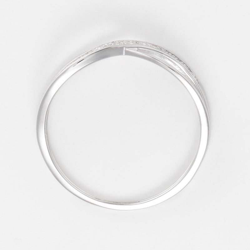 Bague "Liée" D0,02/12 - Or Blanc 375/1000