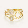 “Trio De Bulles” Ring D0.09/38 Yellow Gold