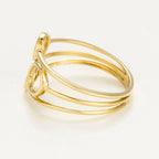 “Trio De Bulles” Ring D0.09/38 Yellow Gold