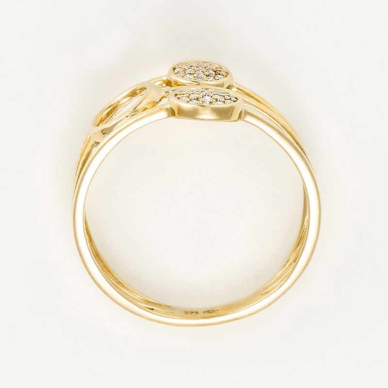 Bague "Trio De Bulles" D0,09/38 Or Jaune