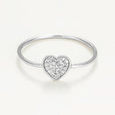 Blanc Anillo "Coeur Tendresse" D0,05/26 - Oro 375/1000