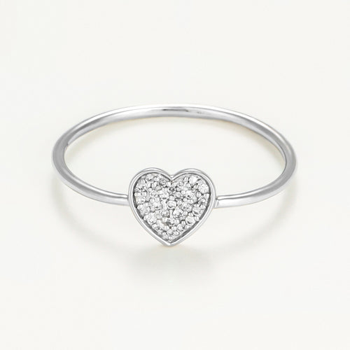 Blanc Anillo "Coeur Tendresse" D0,05/26 - Oro 375/1000