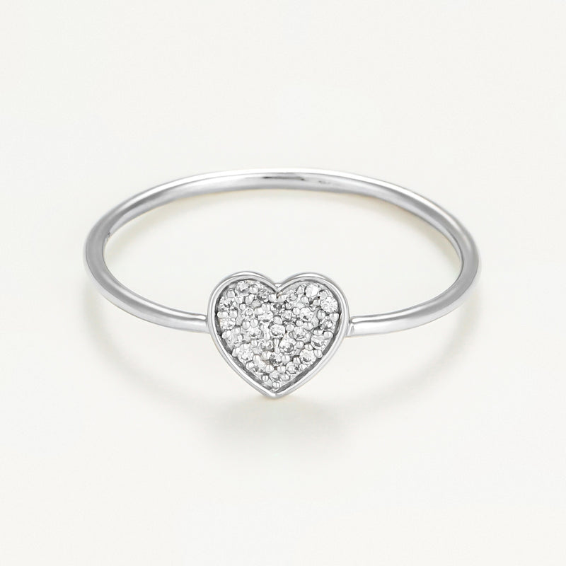 Blanc Anillo "Coeur Tendresse" D0,05/26 - Oro 375/1000