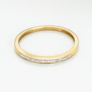 "My Love" Wedding Band with 0.05ct/20 Diamonds - Yellow Gold