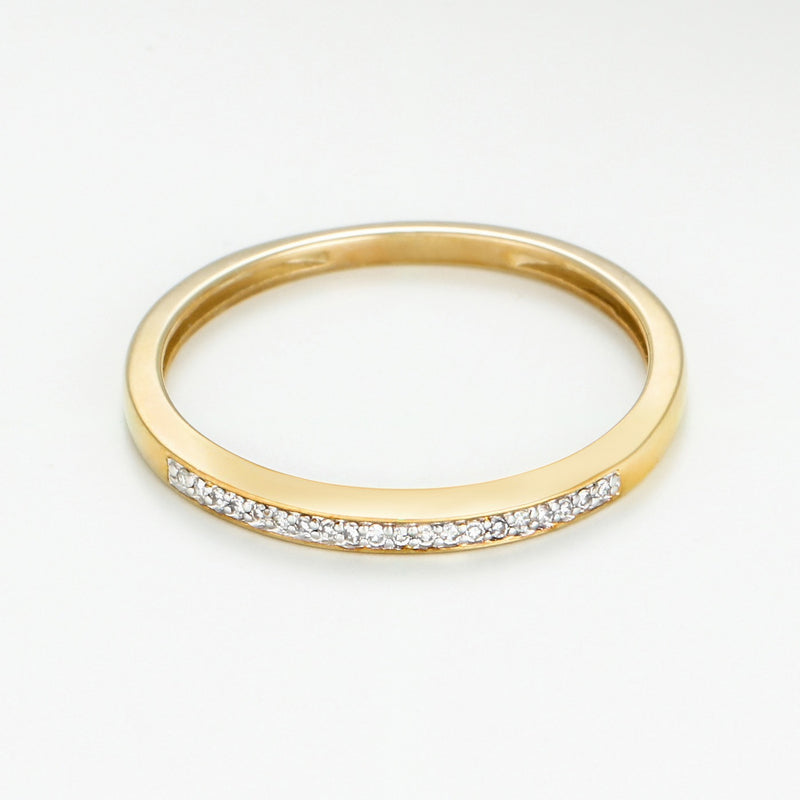 Anillo "Alianza Mi Amor" Diamantes 0,05Ct/20 - Oro Amarillo 375/1000