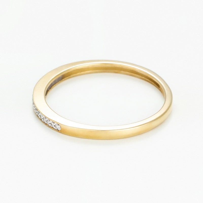 "My Love" Wedding Band with 0.05ct/20 Diamonds - Yellow Gold