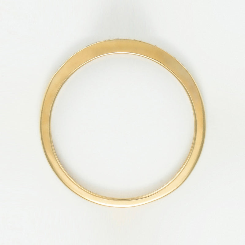 "My Love" Wedding Band with 0.05ct/20 Diamonds - Yellow Gold