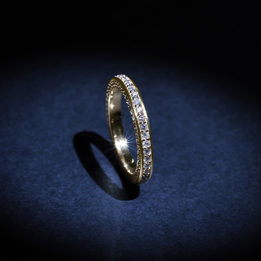 Anillo "Alianza Mi Amor" D0.05Ct/20 - Oro Amarillo 375/1000