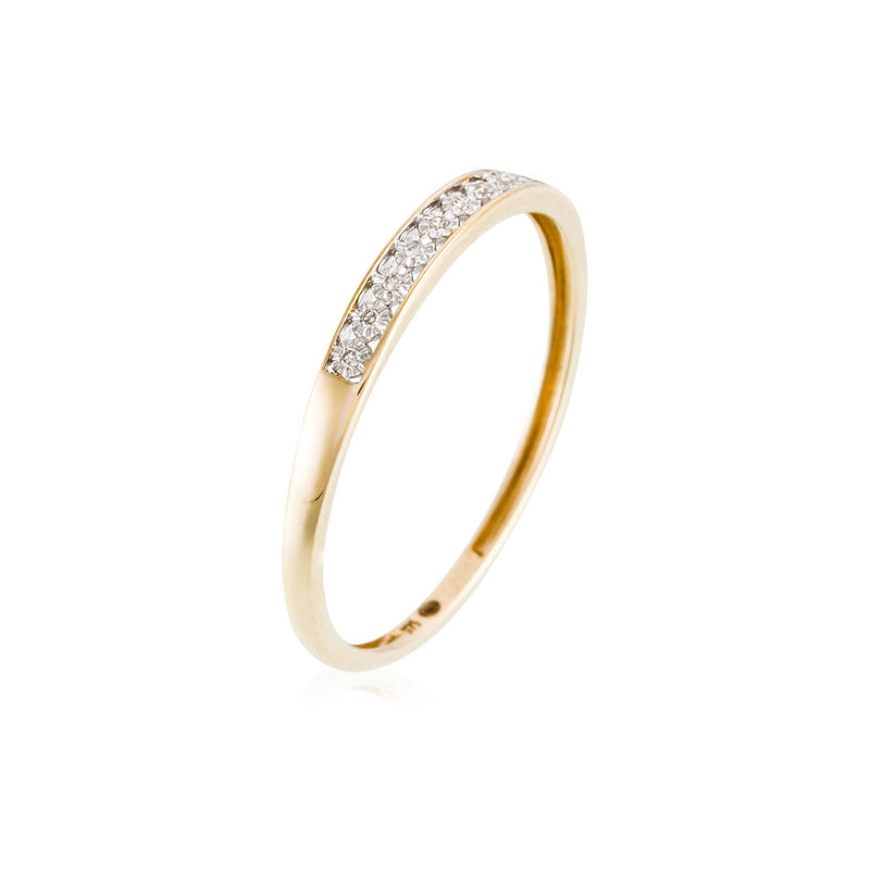 Ring "Romantic Love" D0,02/9 - Yellow gold 375/1000