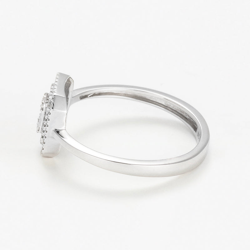 Bague "Miroir" - Or Blanc 375/1000