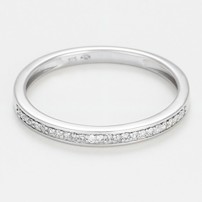 Bague Duo"Amour Eternel" D 0,32/75 - Or Blanc 375/1000