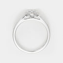 Bague Duo"Amour Eternel" D 0,32/75 - Or Blanc 375/1000