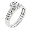 Bague Duo"Amour Eternel" D 0,32/75 - Or Blanc 375/1000