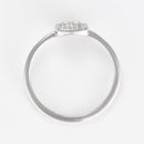 Bague "Limeira" D0,07/29 - Or Blanc 375/1000