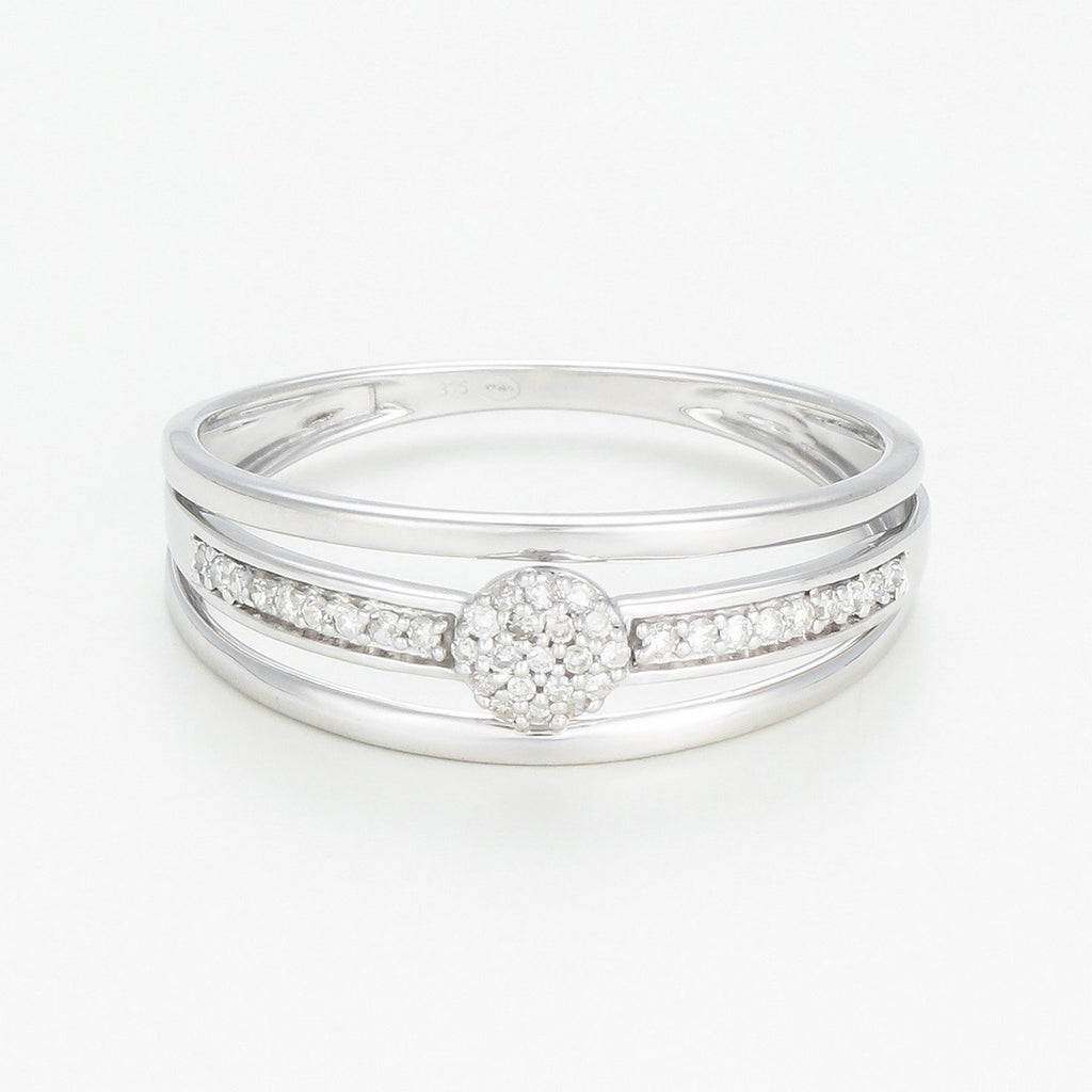 Bague "Jelena" D0,10/37 - Or Blanc