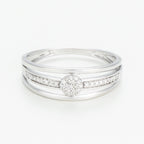 Bague "Jelena" D0,10/37 - Or Blanc