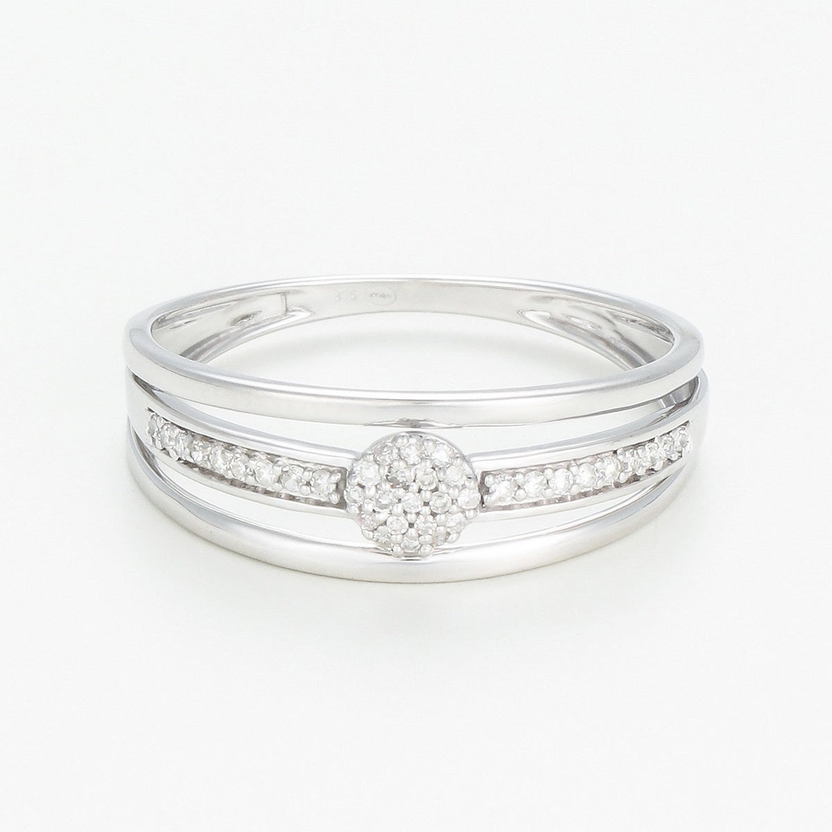 Bague "Jelena" D0,10/37 - Or Blanc