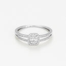 Bague "Brillants Baguettes" - Or Blanc