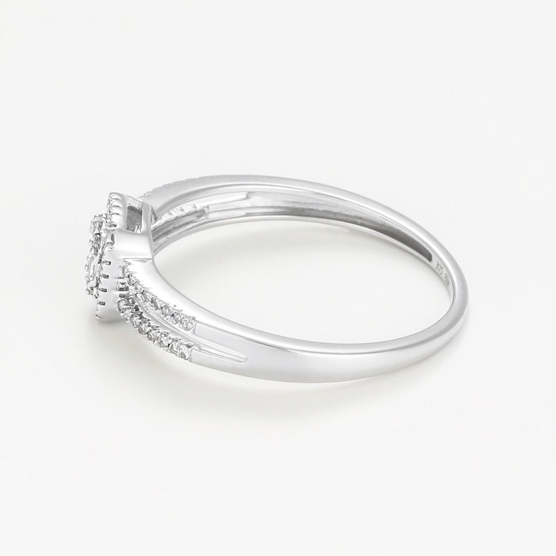 Anillo "Brillants Baguettes" - Oro Blanc