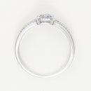 Bague "Brillants Baguettes" - Or Blanc