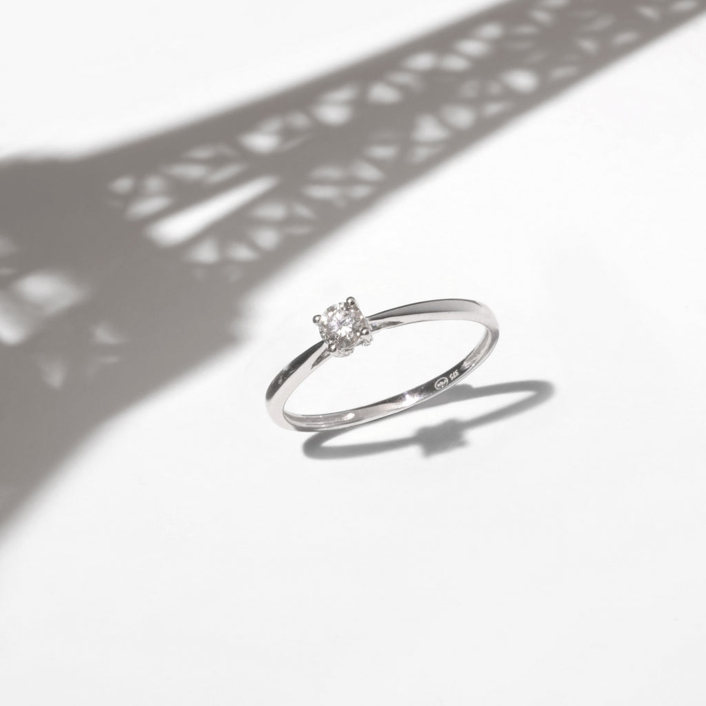 "Paulina" Ring, Diamond D 0,16/1 - 375/1000 White Gold