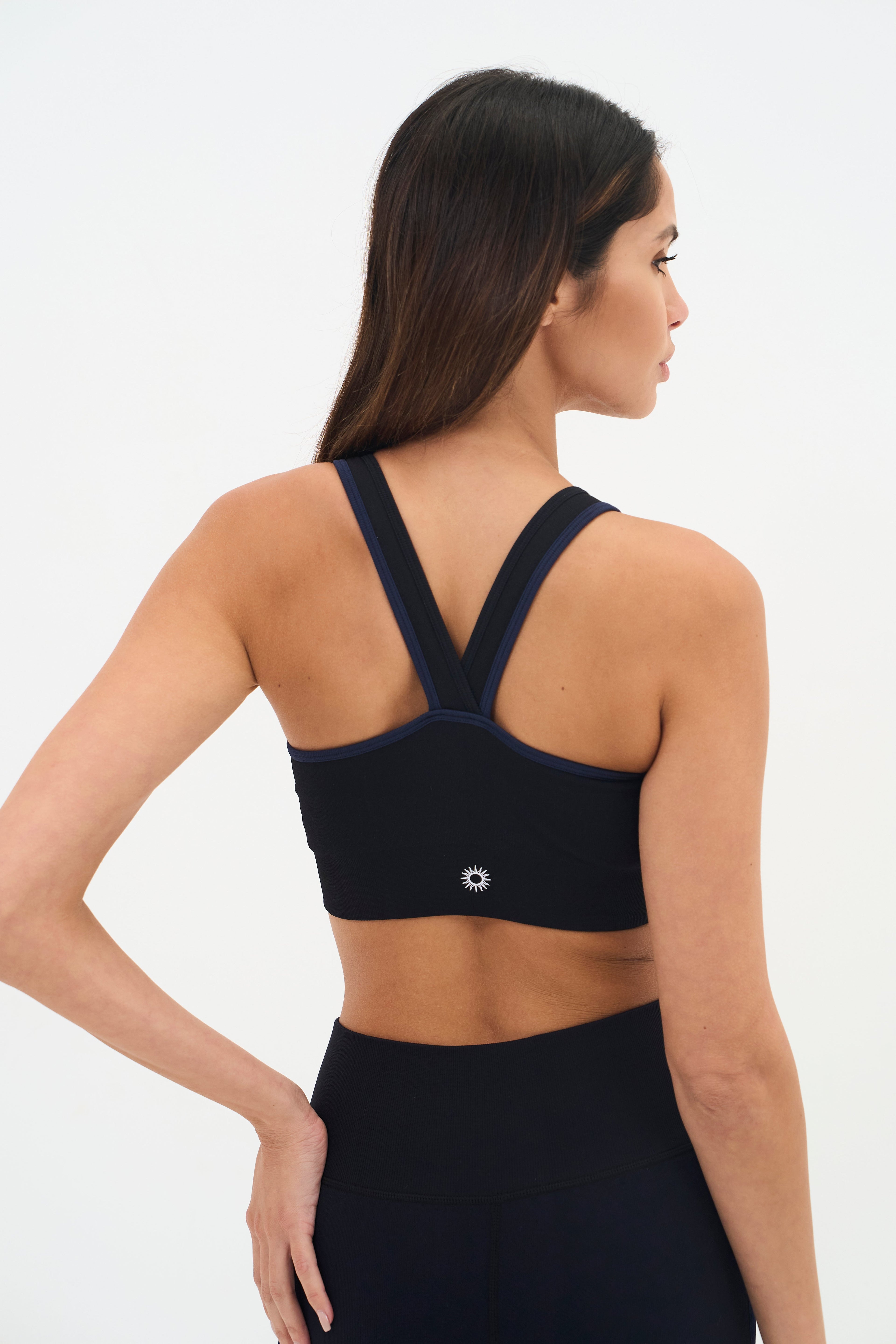 Malte Sports Bra - Black/Blue