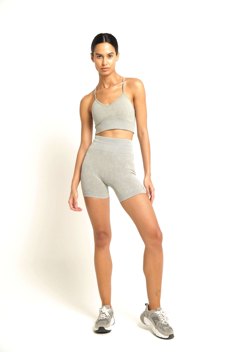 Racerback Sports Bra gray beige