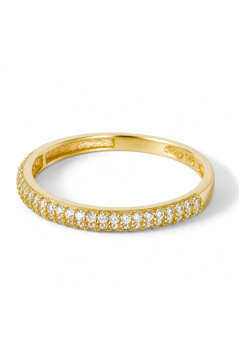 Bague "Amour Innocent" Or Jaune 375/1000 Et Zirconium
