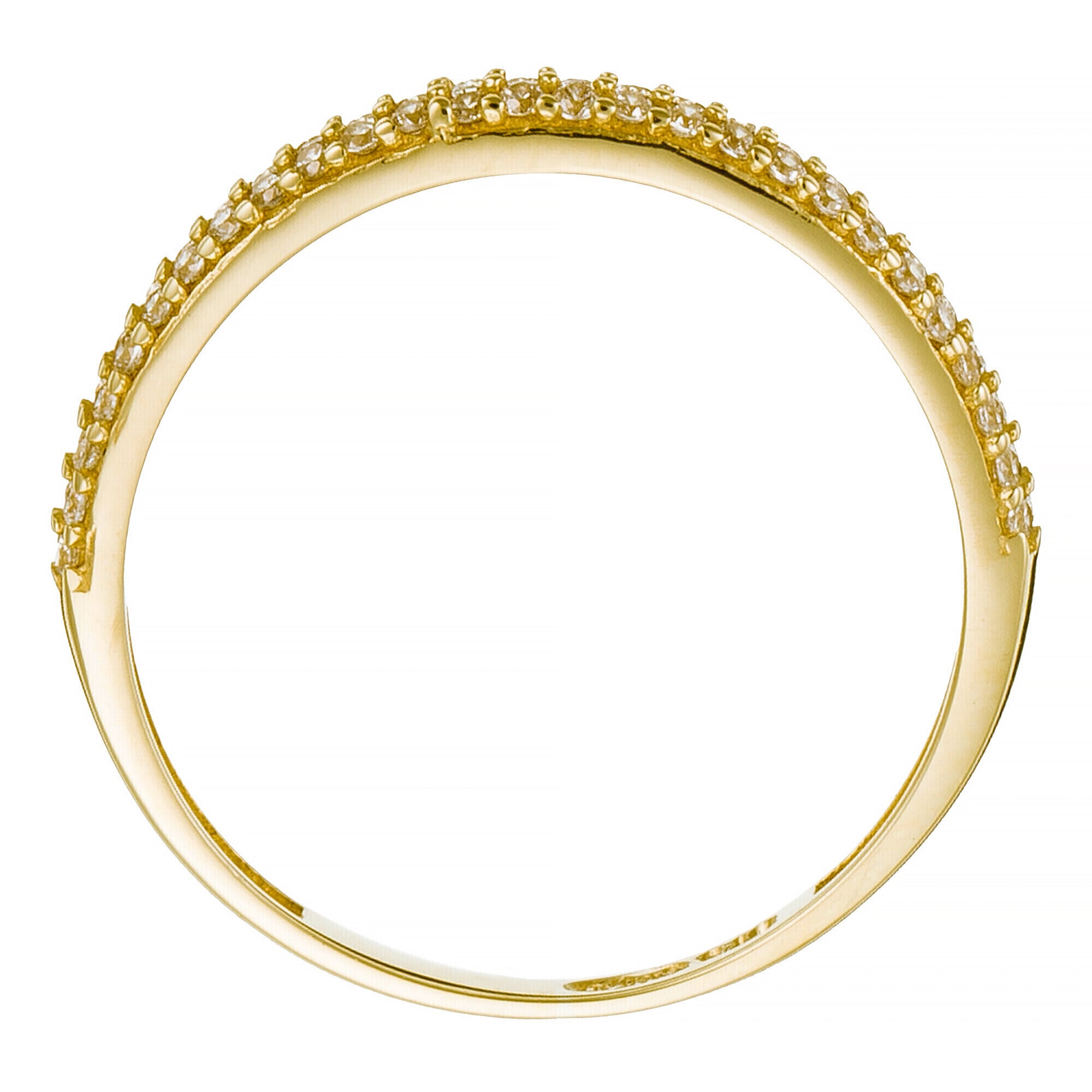 Bague "Amour Innocent" - Or Jaune 375/1000 Et Zirconium