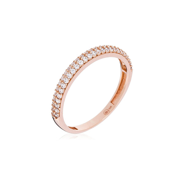 Anillo “Amor Inocente” – Oro Rosa 375/1000 Y Circonio