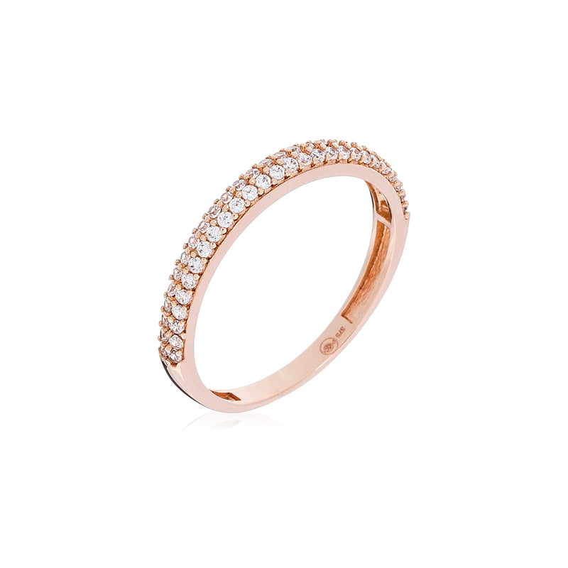 “Innocent Love” Ring – 375/1000 Rose Gold And Zirconium