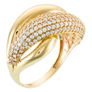 Bague "Yin Et Yang" Or Jaune 375/1000 Et Zirconium