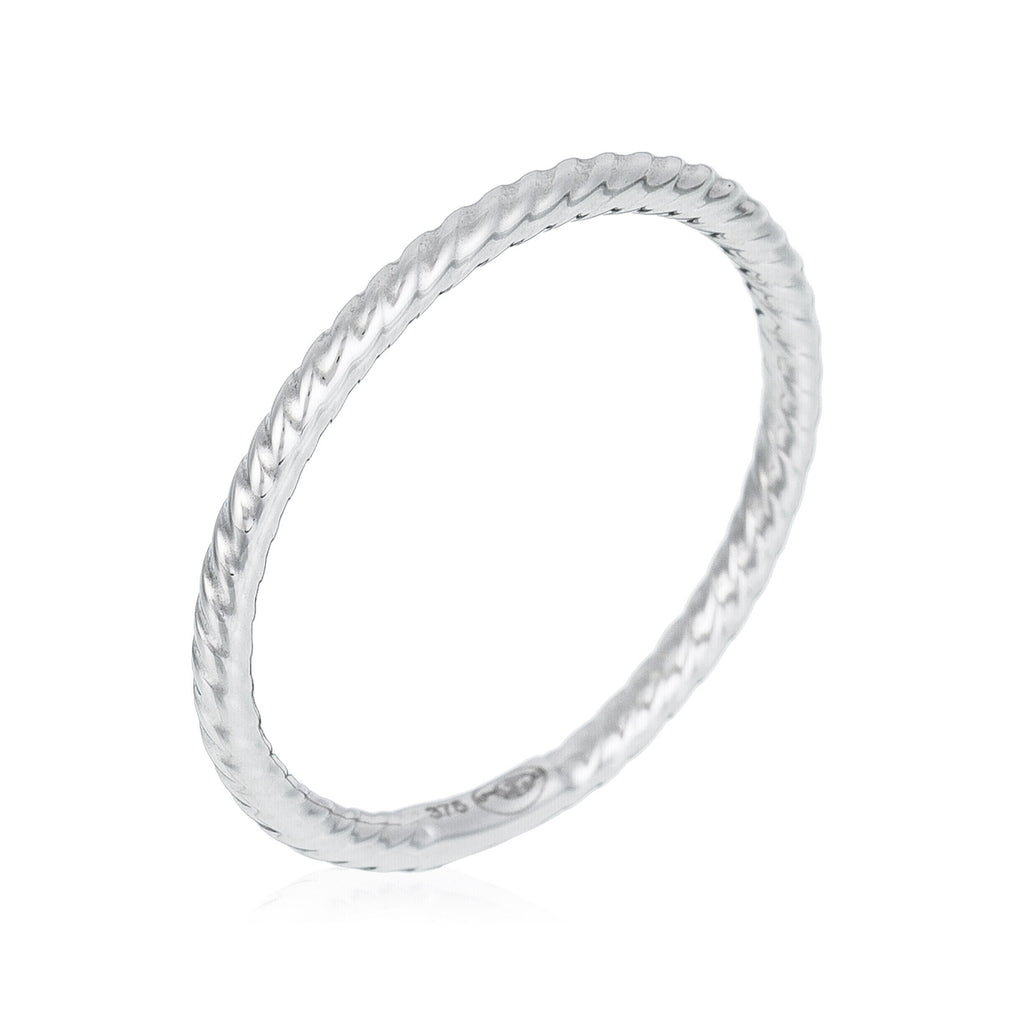 Bague "Pour Toujours" Or Blanc 375/1000