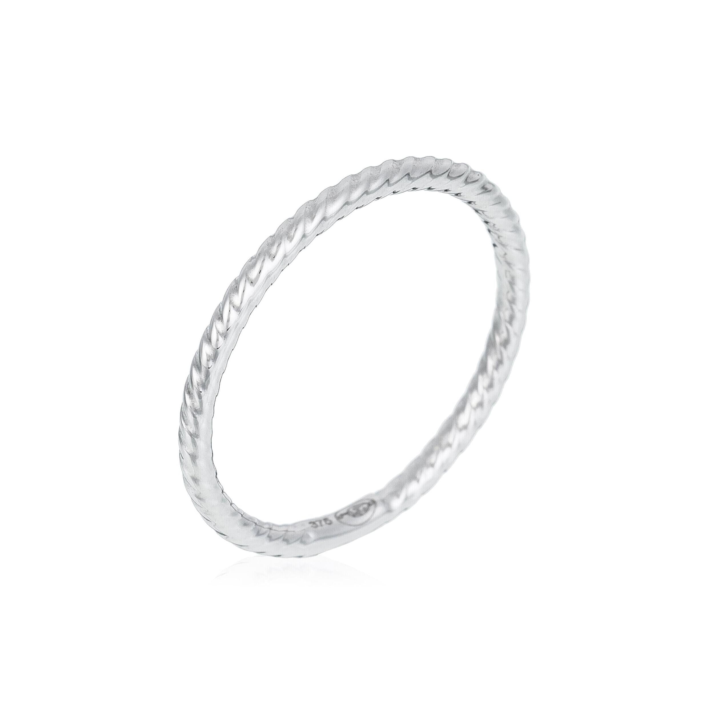 Bague "Pour Toujours" Or Blanc 375/1000