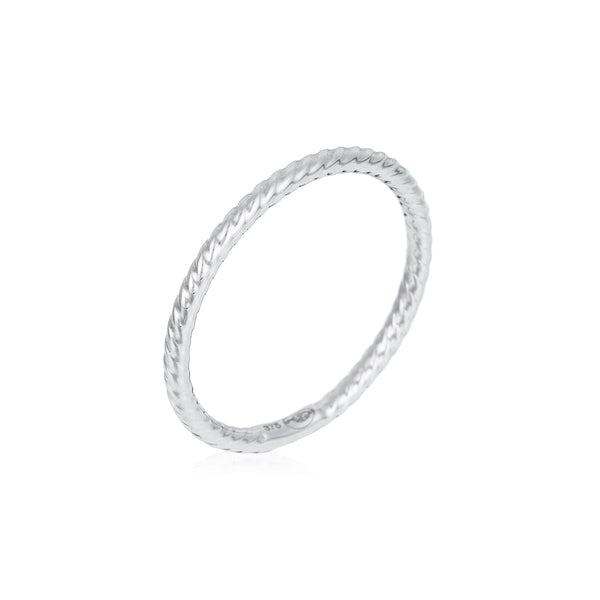 Bague "Pour Toujours" Or Blanc 375/1000