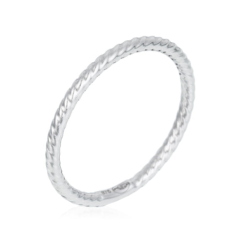 Bague "Pour Toujours" Or Blanc 375/1000