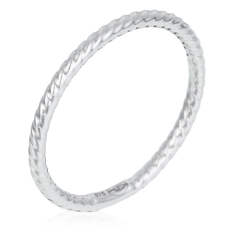 Bague "Pour Toujours" Or Blanc 375/1000