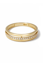 Bague "Lovers" Or Jaune 375/1000 Et Zirconium
