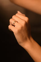 Bague "Lovers" Or Jaune 375/1000 Et Zirconium