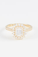 “My Queen” Ring – 375/1000 Yellow Gold And Zirconium