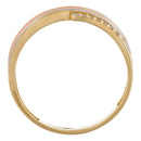 Bague "Rome" Or Tricolore 375/1000 Et Zirconium