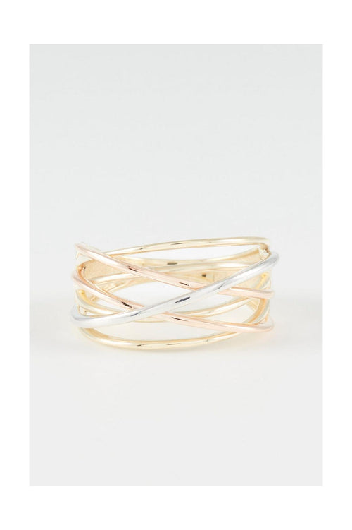 Bague "Rose" Or Tricolore 375/1000