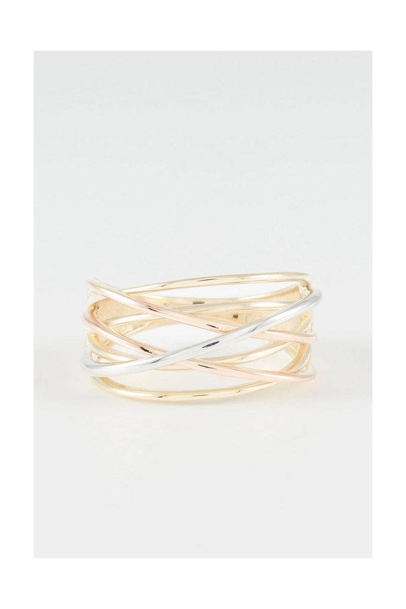 Bague "Rose" Or Tricolore 375/1000