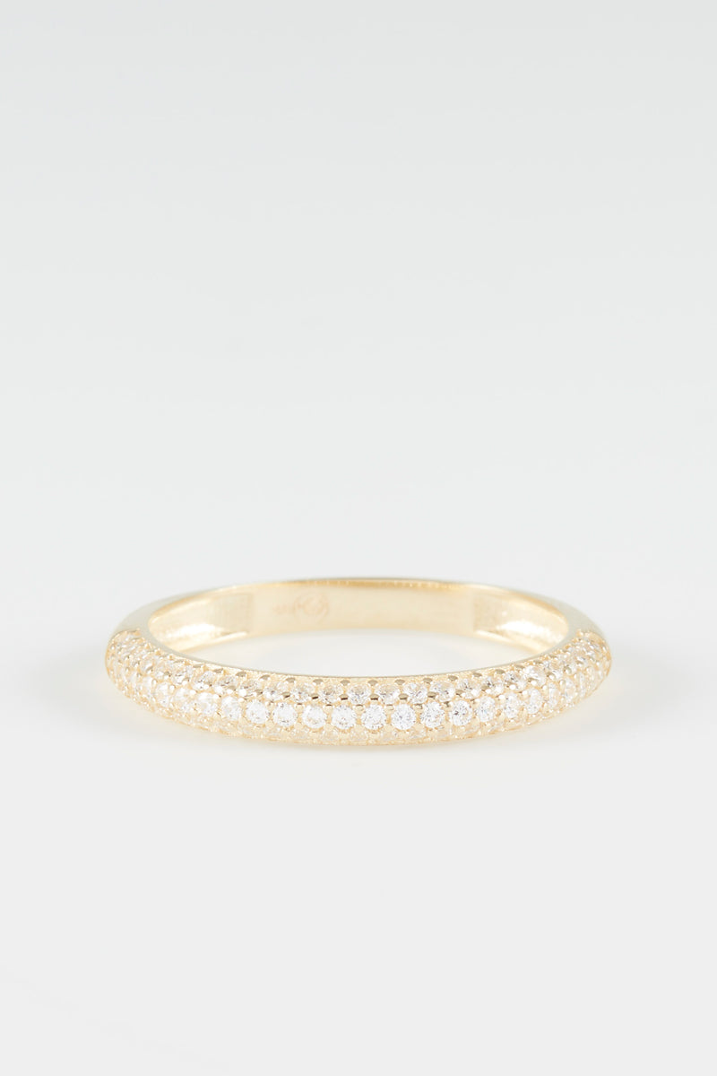 Bague "Elba" Or Jaune 375/1000 Et Zirconium