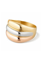 Bague "Trianon" Or Tricolore 375/1000