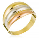 Bague "Trianon" - Or Jaune, Or Rose Et Or Blanc 375/1000