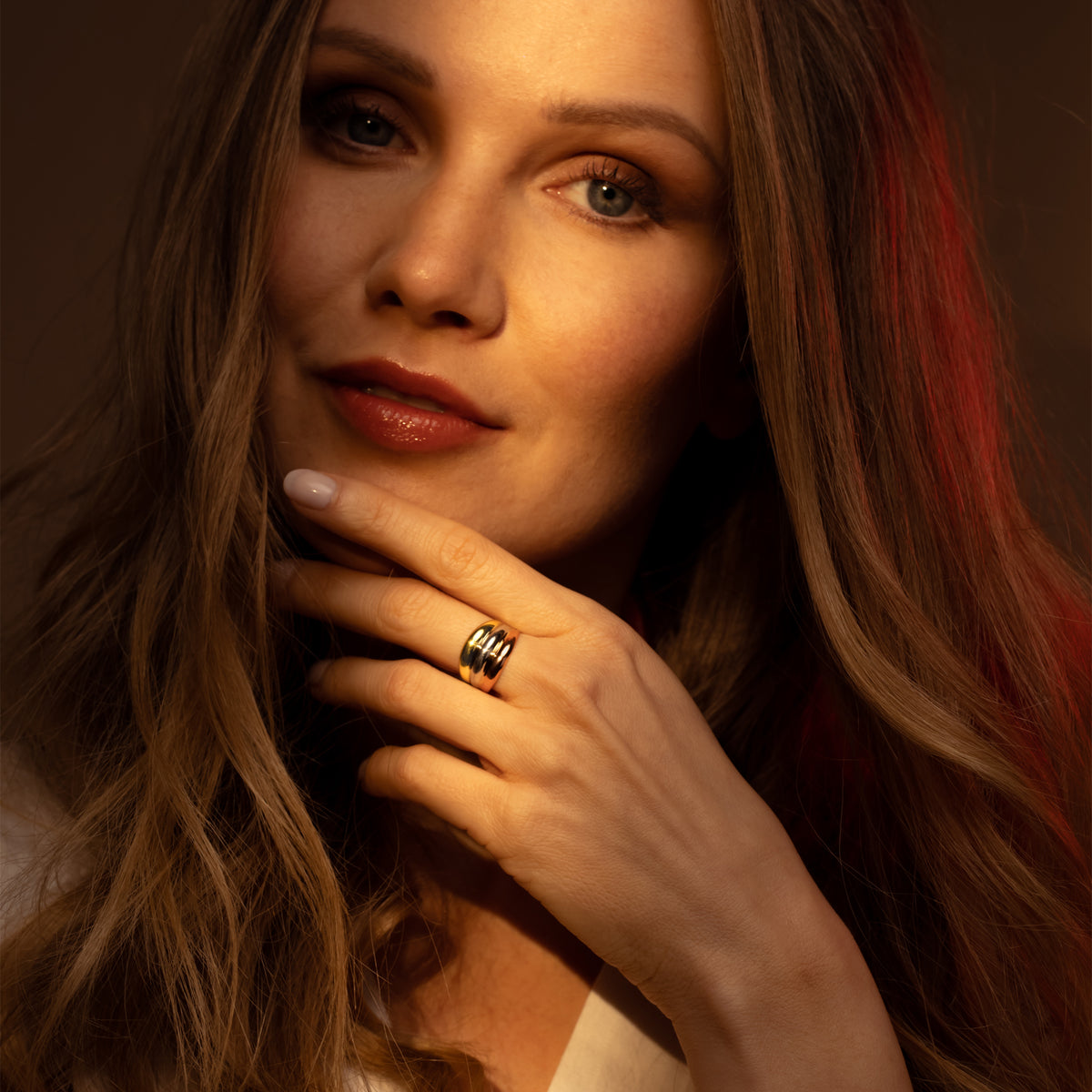 Bague "Trianon" Or Tricolore 375/1000