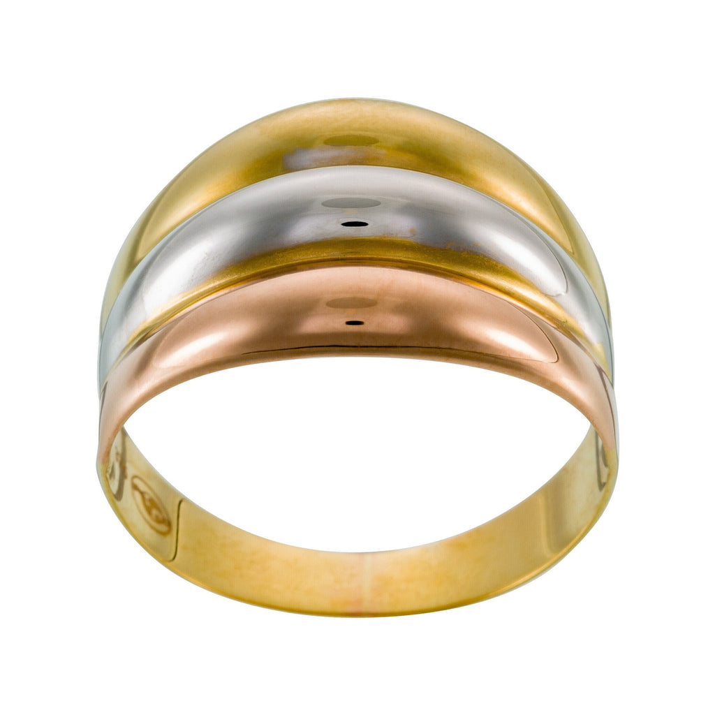 Anillo "Trianon" - Oro amarillo, oro rosa y oro blanco 375/1000